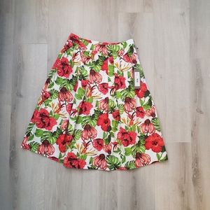 EVA MENDES FOR NY&CO Midi Floral Palm Skirt